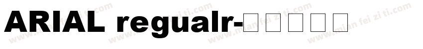 ARIAL regualr字体转换